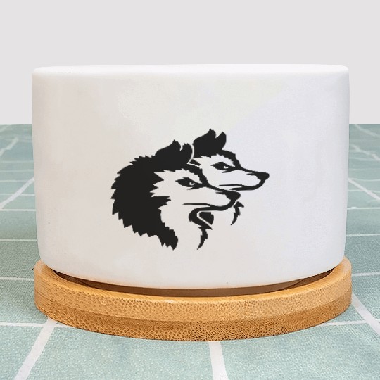 Alpha Wolf Pack Logo Plant Pots