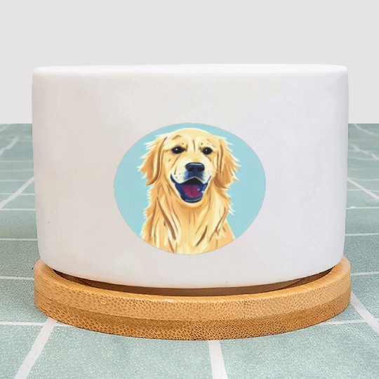 Golden Retriever & Blue Sky Plant Pots