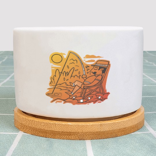 Fisherman sleeping fishing Fisherman sleeping fish Plant Pots