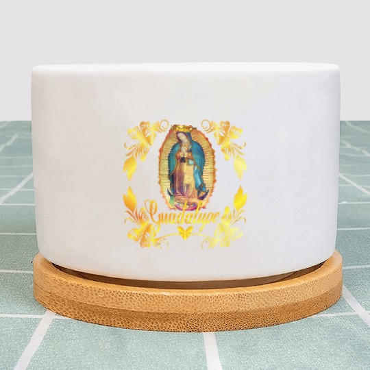 Our Lady Guadalupe Virgin Mary Catholic Decor Plant Pots