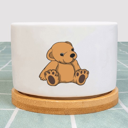 Cute Lion Bear Cartoon Clipart Animal Lover Gifts Plant Pots