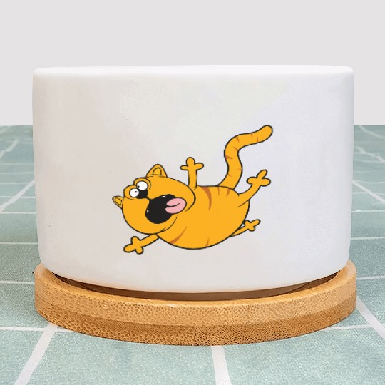 Funny Tiger Cute Cartoon Clipart Animal Lover Gift Plant Pots