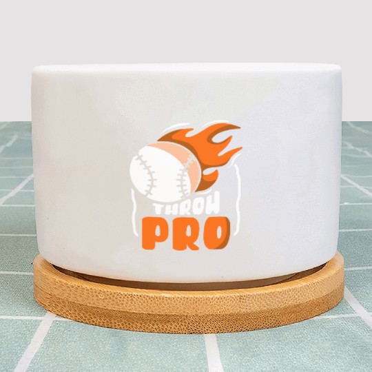 Throw Pro Baseball Pitcher Hobby Player Sayings Plant Pots