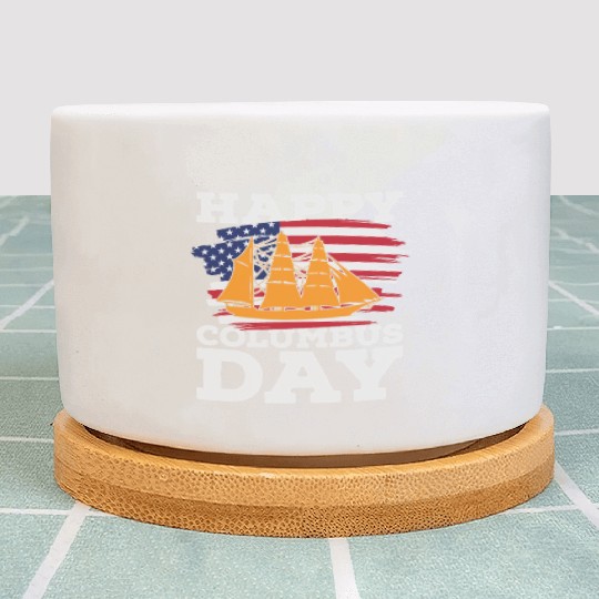 Columbus Day 1492 Plant Pots