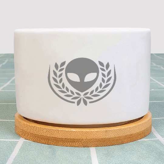 Laurel wreath alien crest Plant Pots