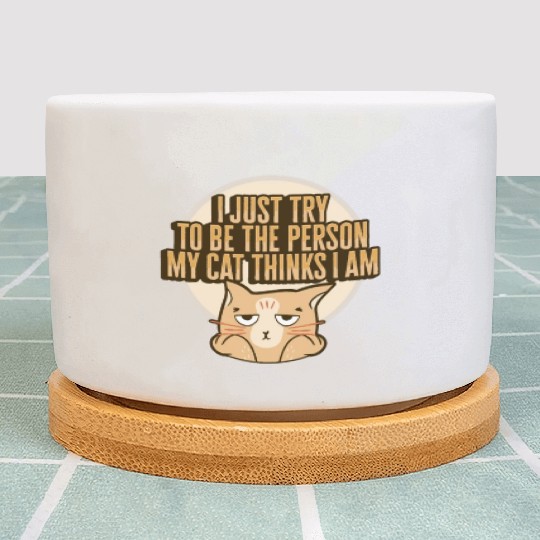 Cat Meme Design for a Cat Lady or Cat Mom Plant Pots