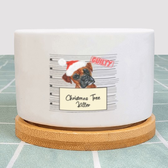 Boxer christmas funny prison Plant Pots