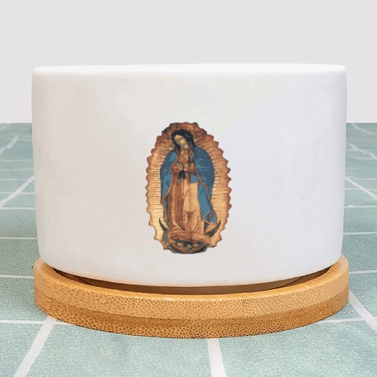 Our Lady Of Guadalupe Catholic Mary Image Plant Pots