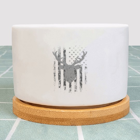 Hunting Deer American Flag Camo Hunter Buck Usa Plant Pots