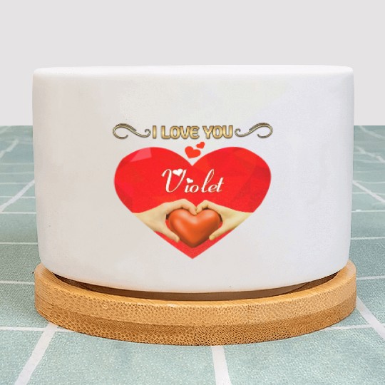 I love you Violet Plant Pots