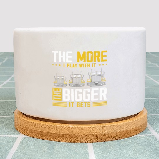 Truck Driver US FLAG, Truck, Trucker Dad Plant Pots