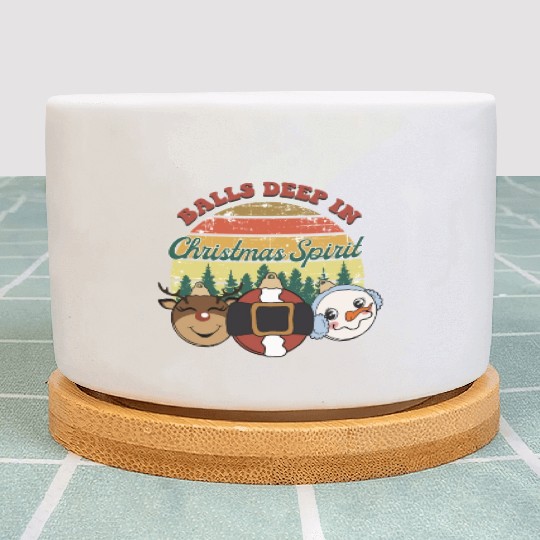 christmas spirit sublimation Plant Pots