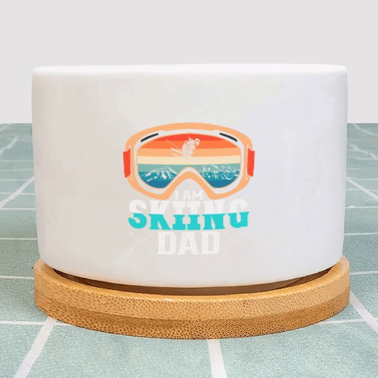 I AM SKIING DAD Funny dad Plant Pots