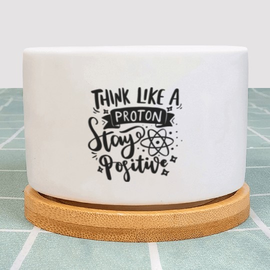 Proton Positive Nerd Geek Teacher Student Gifts Plant Pots