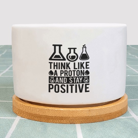 Proton Positive Nerd Geek Teacher Student Gifts Plant Pots