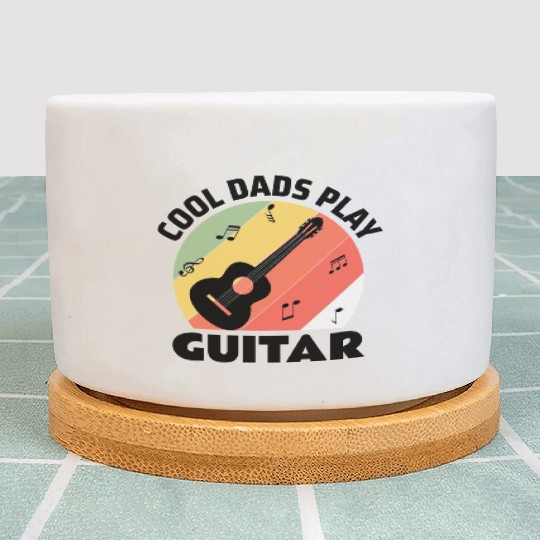 Acoustic Guitar Player Guitarist Dad Fathers day Plant Pots