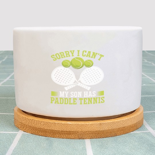 Paddle Tennis Player Match Dad Father Papa Plant Pots