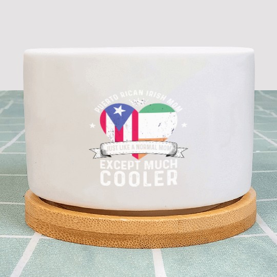 Puerto Rico Flag Ireland Mom Mothers Day Women Plant Pots