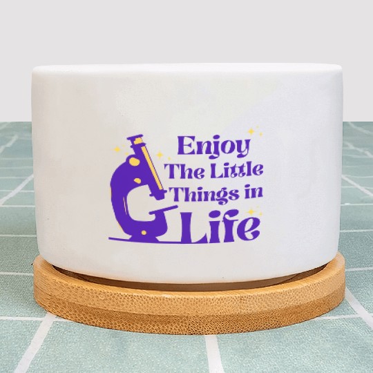 funny microscope, microbiologists biology nerd Plant Pots