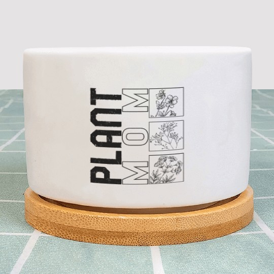 Mother Plant Pots, Plant Mom Floral Botanist Plant Pots,