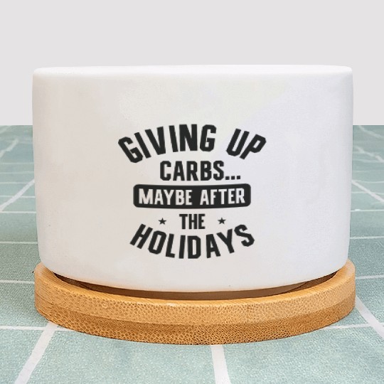 Christmas Holiday Carbs Foodie Fitness Work Out Plant Pots