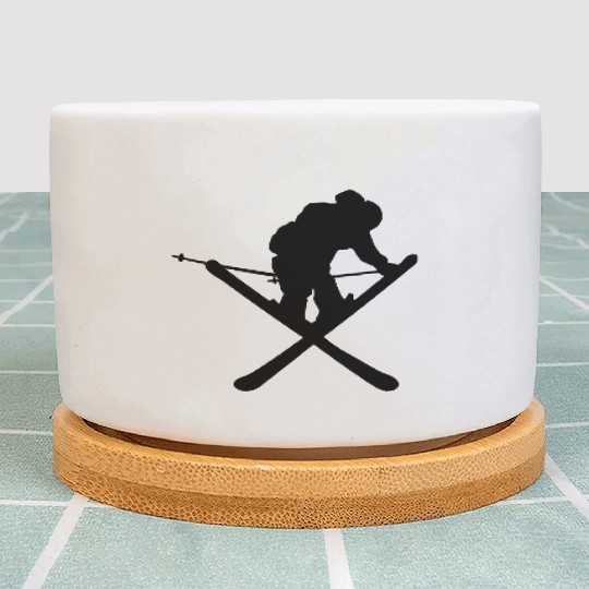 Skiing, Skier, Freestyle Ski Plant Pots