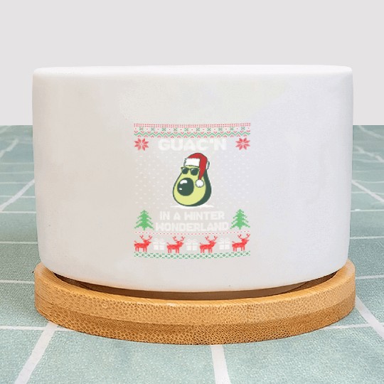 Guac'n In A Winter Wonderland Funny Christmas Plant Pots