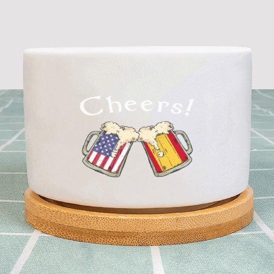 Spanish American Grown Country Cheers Beer Drink Plant Pots