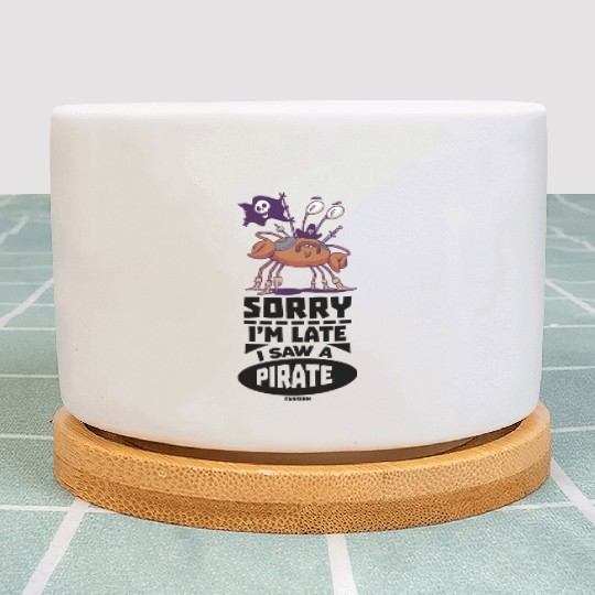 Sorry I'm Late I Saw A Pirate Plant Pots
