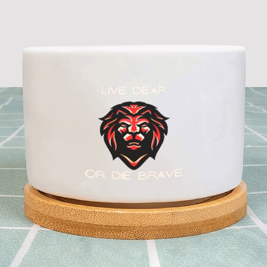 lion king say Live dearly or die bravely Plant Pots