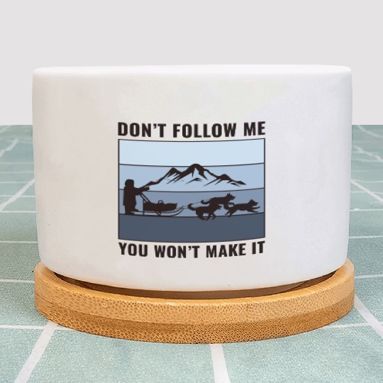 Husky Sledding Sled Dog Racing Alaskan Racers Plant Pots