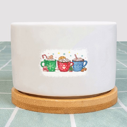 Christmas Hot Chocolate Peppermint Mocha Plant Pots