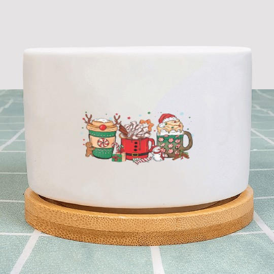 Christmas Hot Chocolate Cup Plant Pots