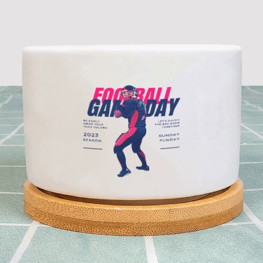 Blue Pink American Football Game Day Season 2023 Plant Pots