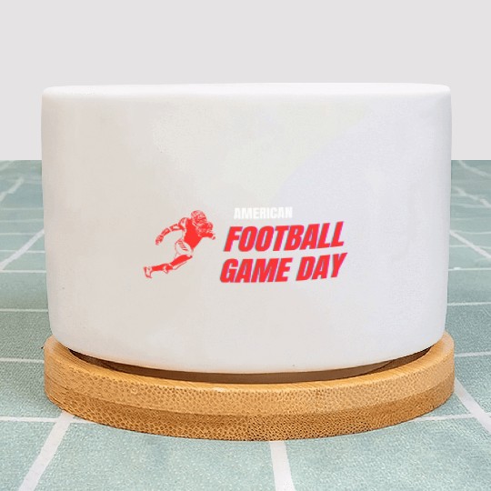 American Football Player Game Day Sport Tees Plant Pots