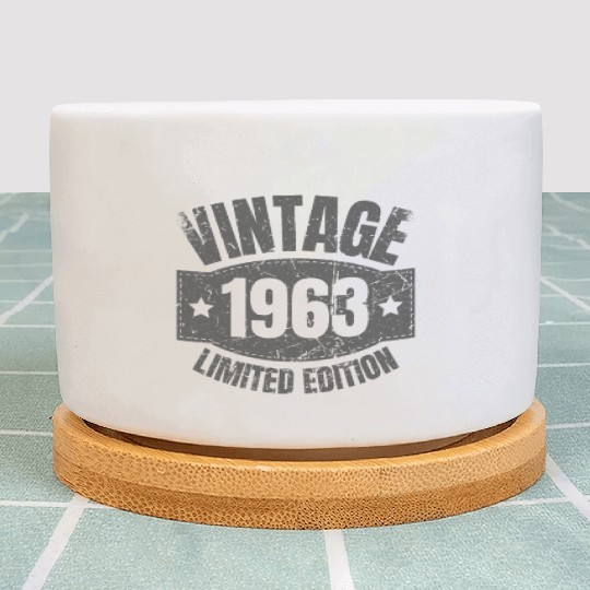 60 Years Vintage 1963 Retro 60th Birthday Plant Pots