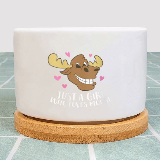 Funny Just A Teacher Who Loves Moose Plant Pots