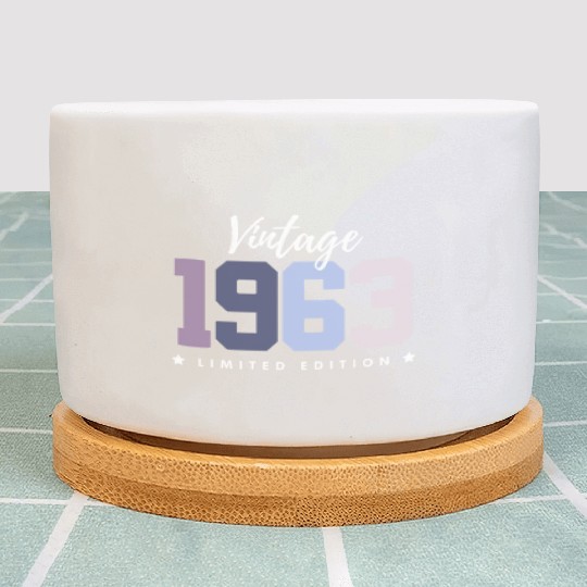 60 Years Vintage 1963 Retro 60th Birthday Plant Pots
