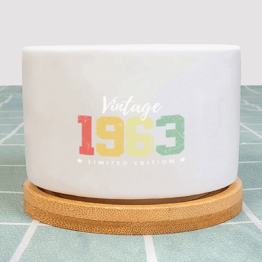 60 Years Vintage 1963 Retro 60th Birthday Plant Pots