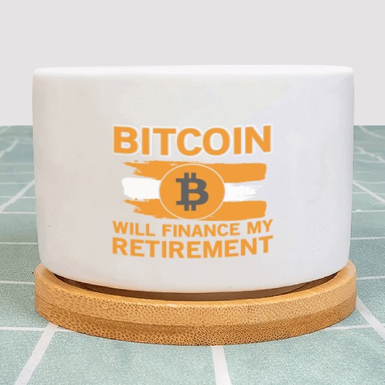 Bitcoin Retirement Crypto Currency Plant Pots