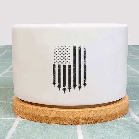 USA Flag Jet, American Flag, Fighter Jet Airplanes Plant Pots