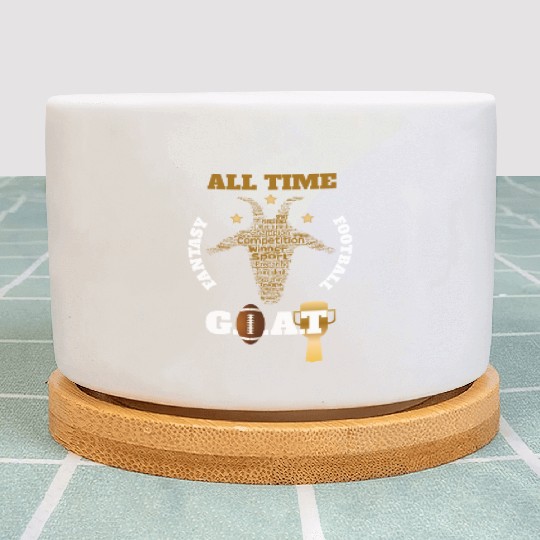 All Time Fantasy Football GOAT Apparel Plant Pots