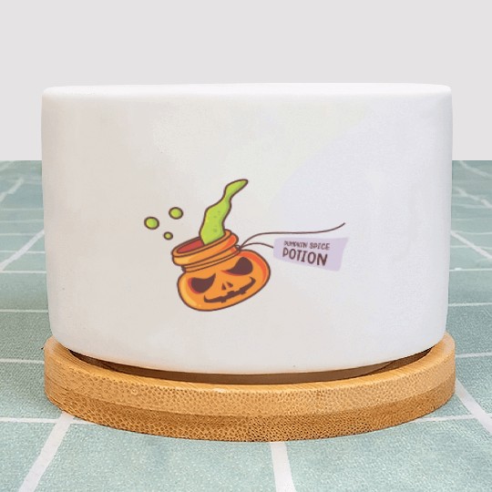 Pumpkin Spice Potion Coffee Enthusiast Halloween Plant Pots