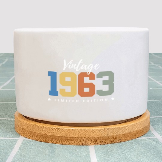 60 Years Vintage 1963 Retro 60th Birthday Plant Pots