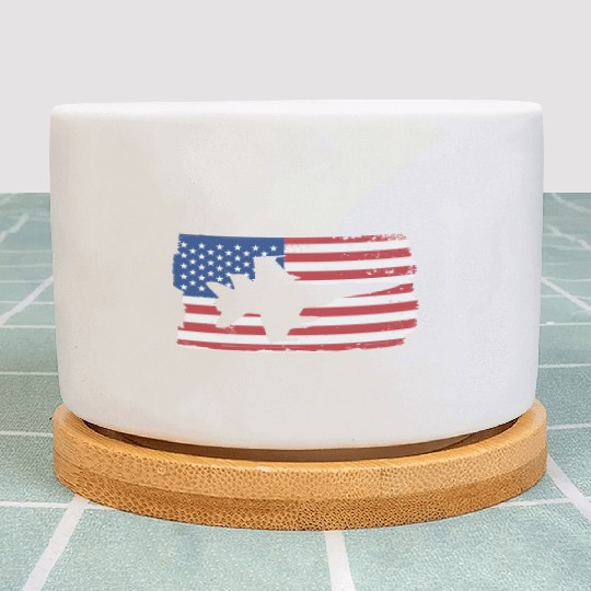 F-18 Hornet Fighter Jet American Flag F18 Hornet Plant Pots