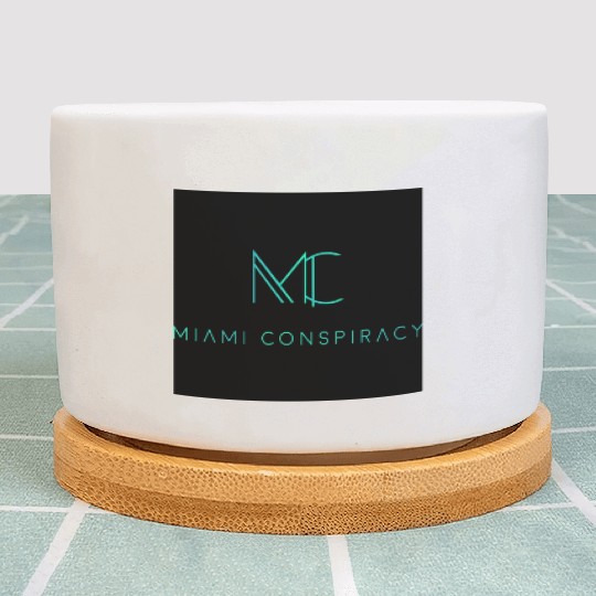 Miami Conspiracy Green Logo Plant Pots