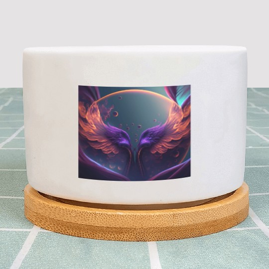 Flaming phoenix wings Plant Pots