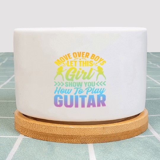 Guitar Player Girls Guitarist - Funny Guitar Playe Plant Pots