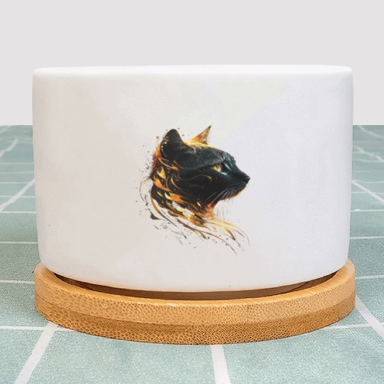 Cat Art Design Cute Cat Mom Meow Paws I Love Cats Plant Pots