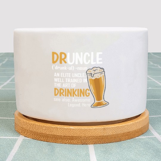 Druncle Dictionary Funny Drinking Uncle Plant Pots